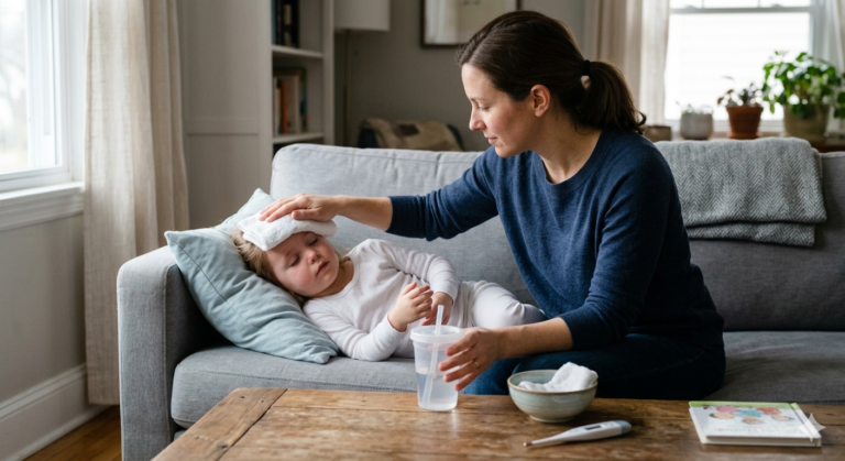 How to Comfortably Reduce a Child’s Fever Safely Without Medicine